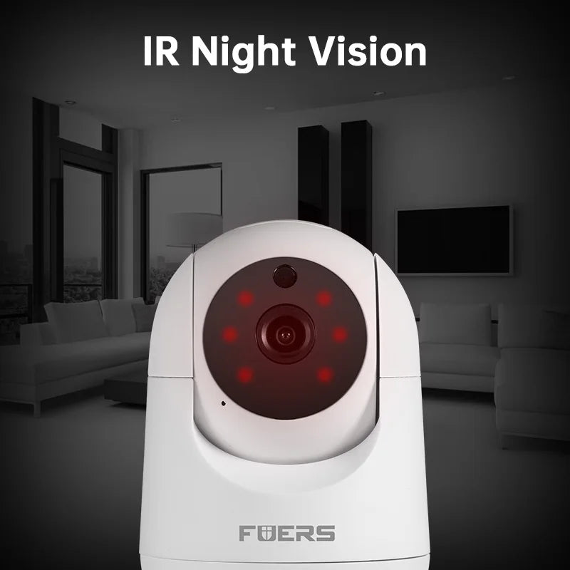 Fuers 5mp wifi câmera tuya. Camera de vigilância inteligente ip sem fio, com sensor de movimentos.