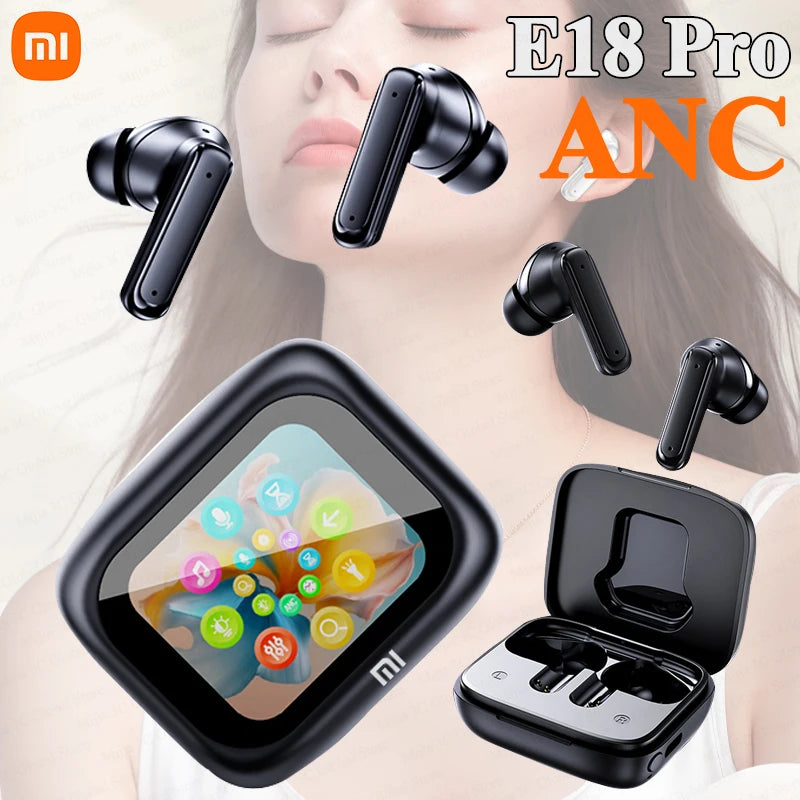 XIAOMI E18 Pro Bluetooth5.4 Fones de ouvido com cancelamento de ruído para jogos, fone de ouvido esportivo à prova d'água, TWS fones de ouvido intra-auriculares com microfone