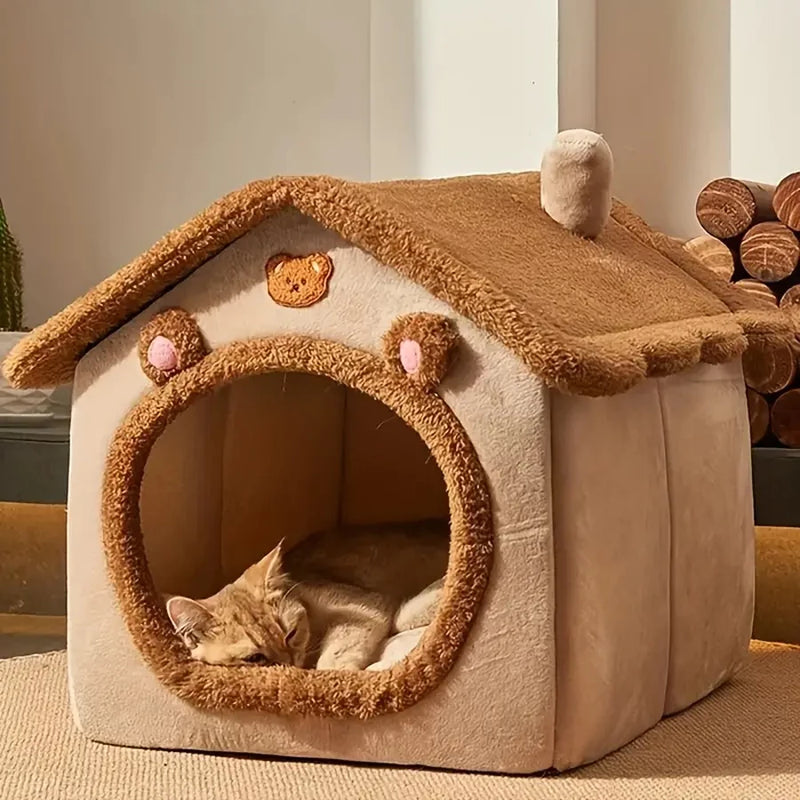 Casa dobrável para animais de estimação, removível, lavável, casa para cães e gatos, cama para animais de estimação, para cães extra pequenos e gatos pequenos e médios