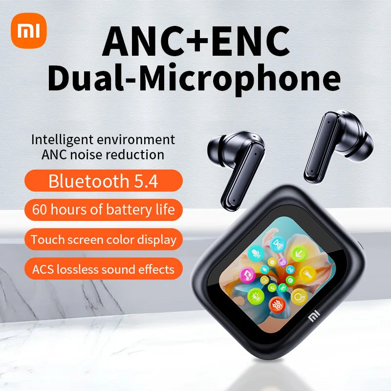 XIAOMI E18 Pro Bluetooth5.4 Fones de ouvido com cancelamento de ruído para jogos, fone de ouvido esportivo à prova d'água, TWS fones de ouvido intra-auriculares com microfone