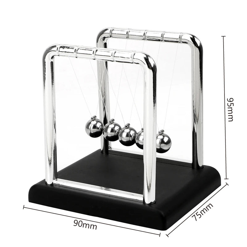 Pêndulo de bolas de Metal para mesa, decoração de física ciência newton. (pequeno)