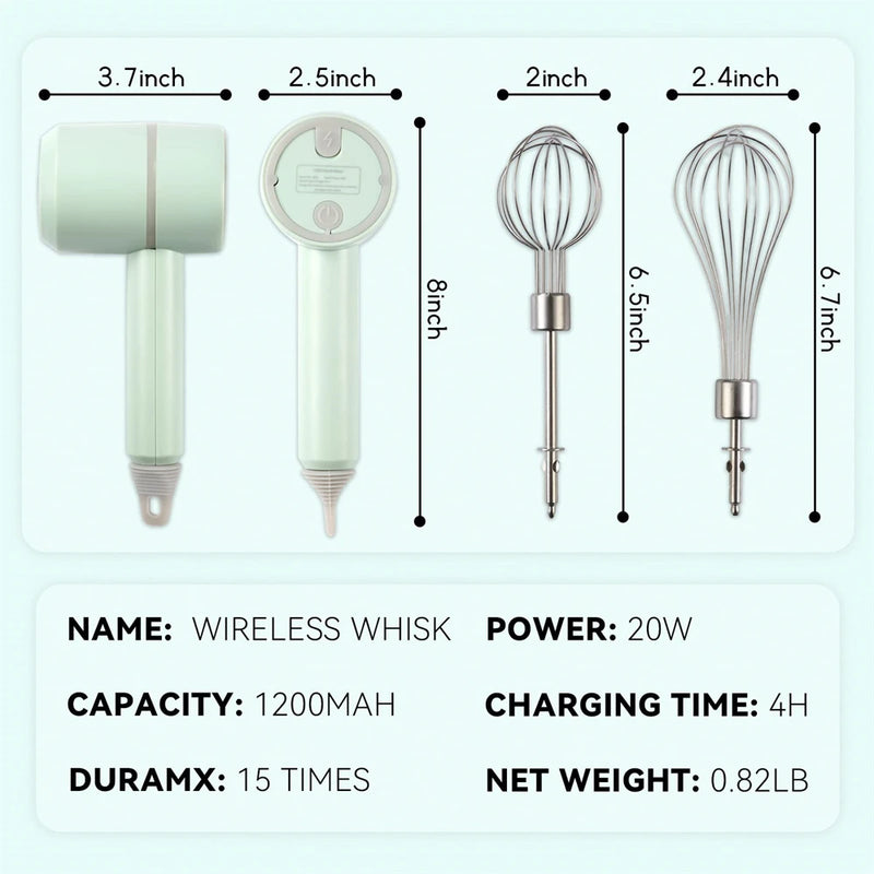 Batedeira portátil, manual, elétrico. Super pratico para uma mistura rápida e prática.