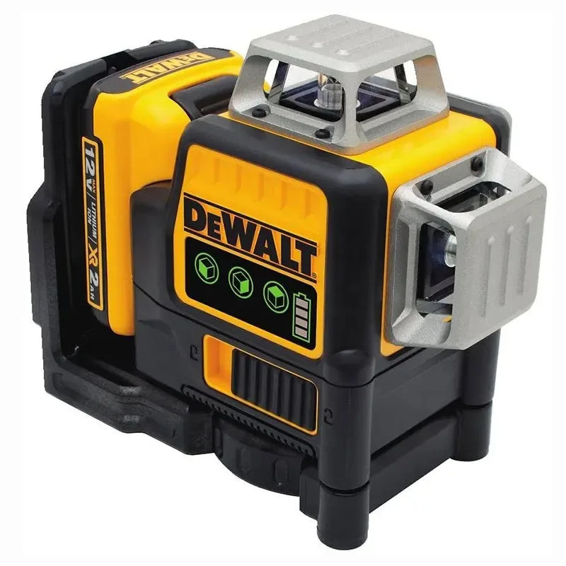 Dewalt DW089LG 3 lados * 360 graus verticais 12 linhas Laser Medidor de nível de luz verde horizontal externo