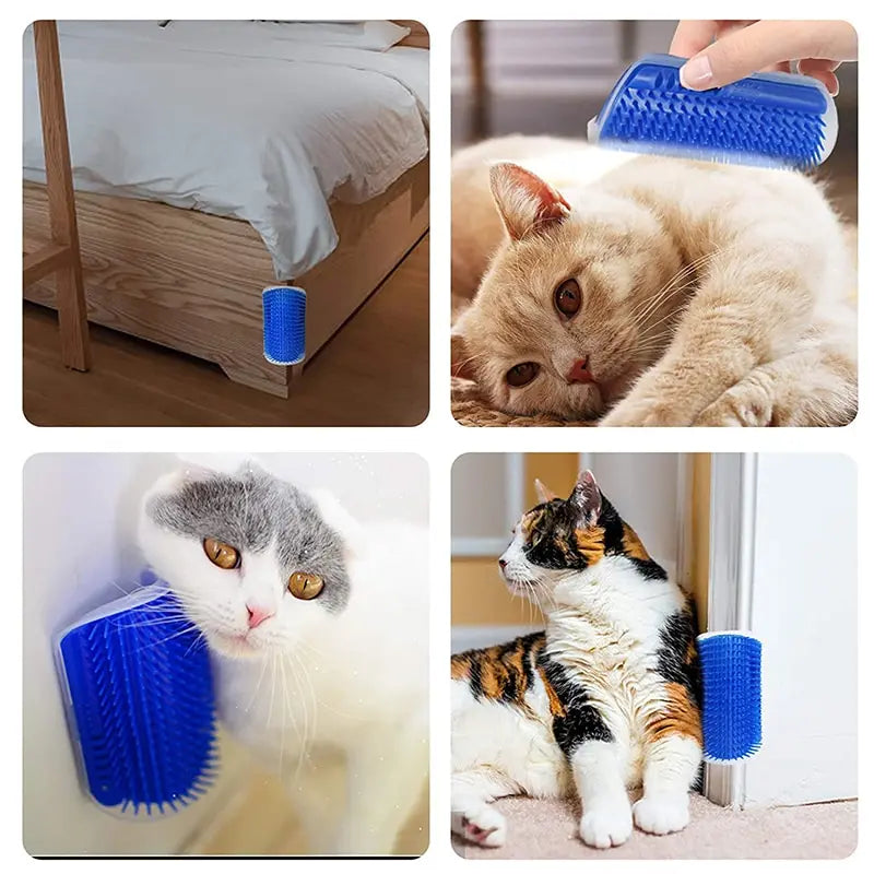 Escova massageador para cães e gatos. Remove os de pelos soltos, enquanto massageia a pele do seu pet.