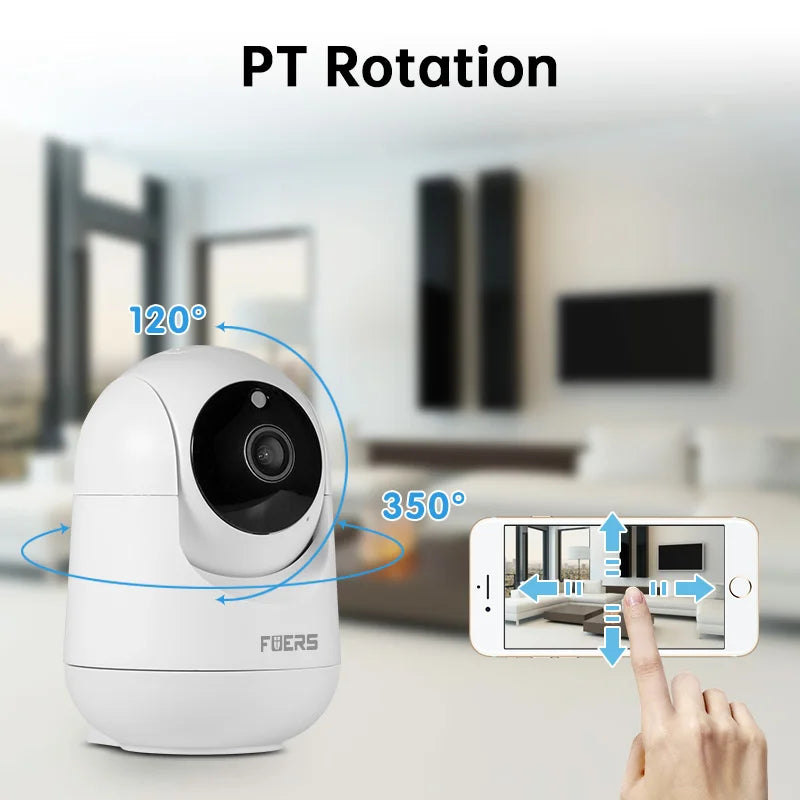 Fuers 5mp wifi câmera tuya. Camera de vigilância inteligente ip sem fio, com sensor de movimentos.