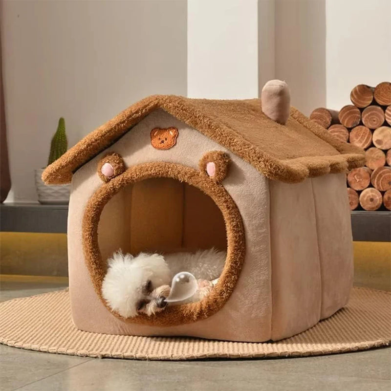 Casa dobrável para animais de estimação, removível, lavável, casa para cães e gatos, cama para animais de estimação, para cães extra pequenos e gatos pequenos e médios