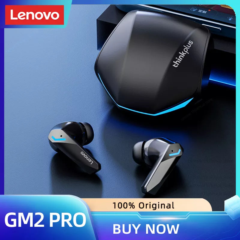 Original lenovo gm2 pro 5.3 fone de ouvido bluetooth,  com microfone. Com um Design suoer moderno e elegante.